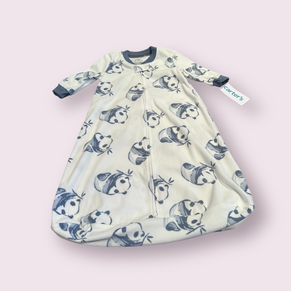 NWT Baby Carter's Cozy Panda Print Sleep Sack Size 3-6 Months
